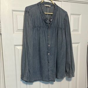 Savanna Jane Blue Chambray Denim Top